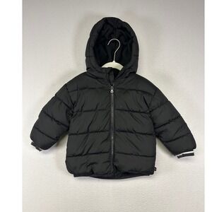 Winter Puffer baby GAP Toddler 2Y Black ColdControl Hooded Jacket